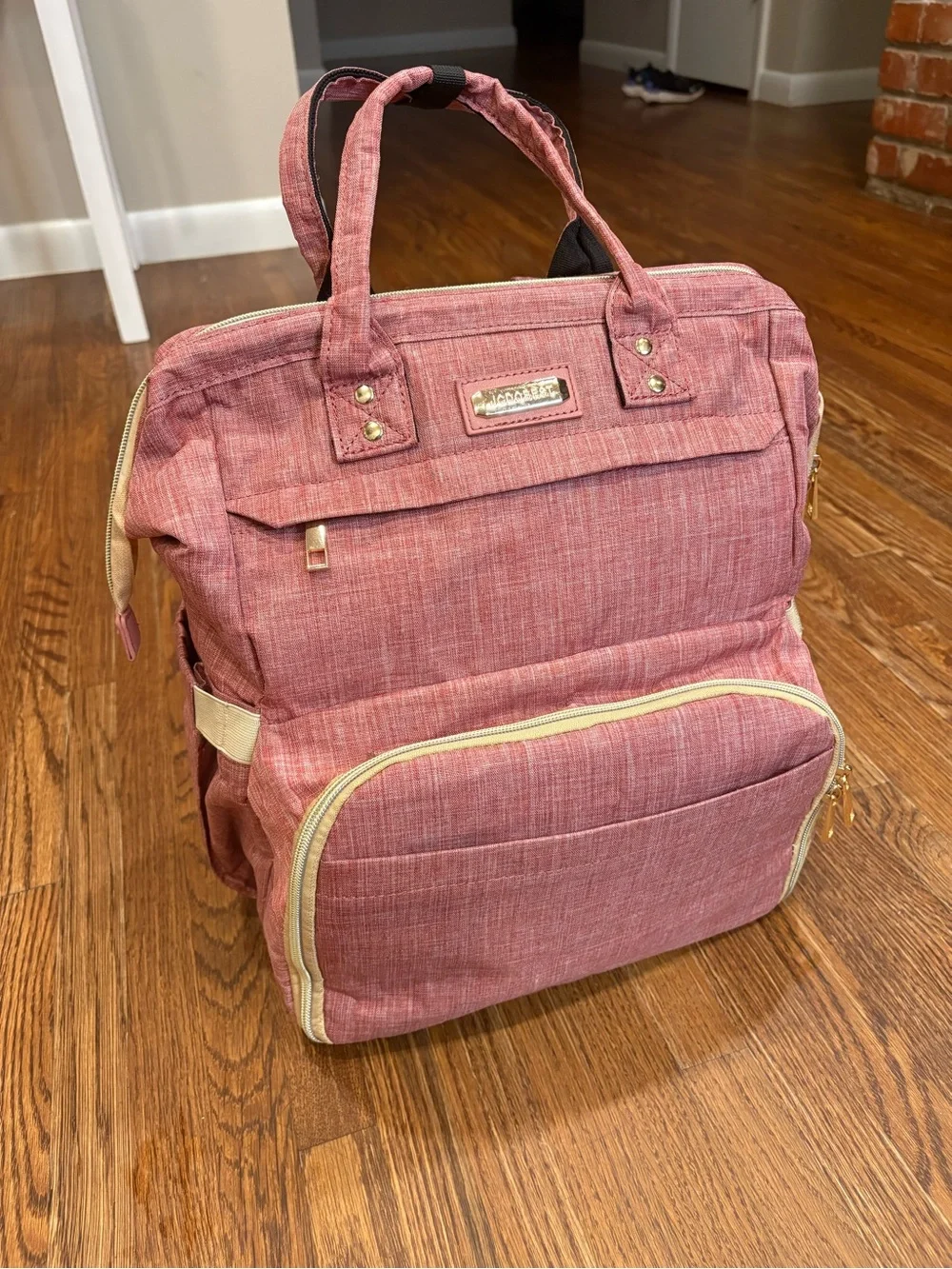 JCDOBEST Mauve Pink Insulated Lunch Bag Laptop Backpack